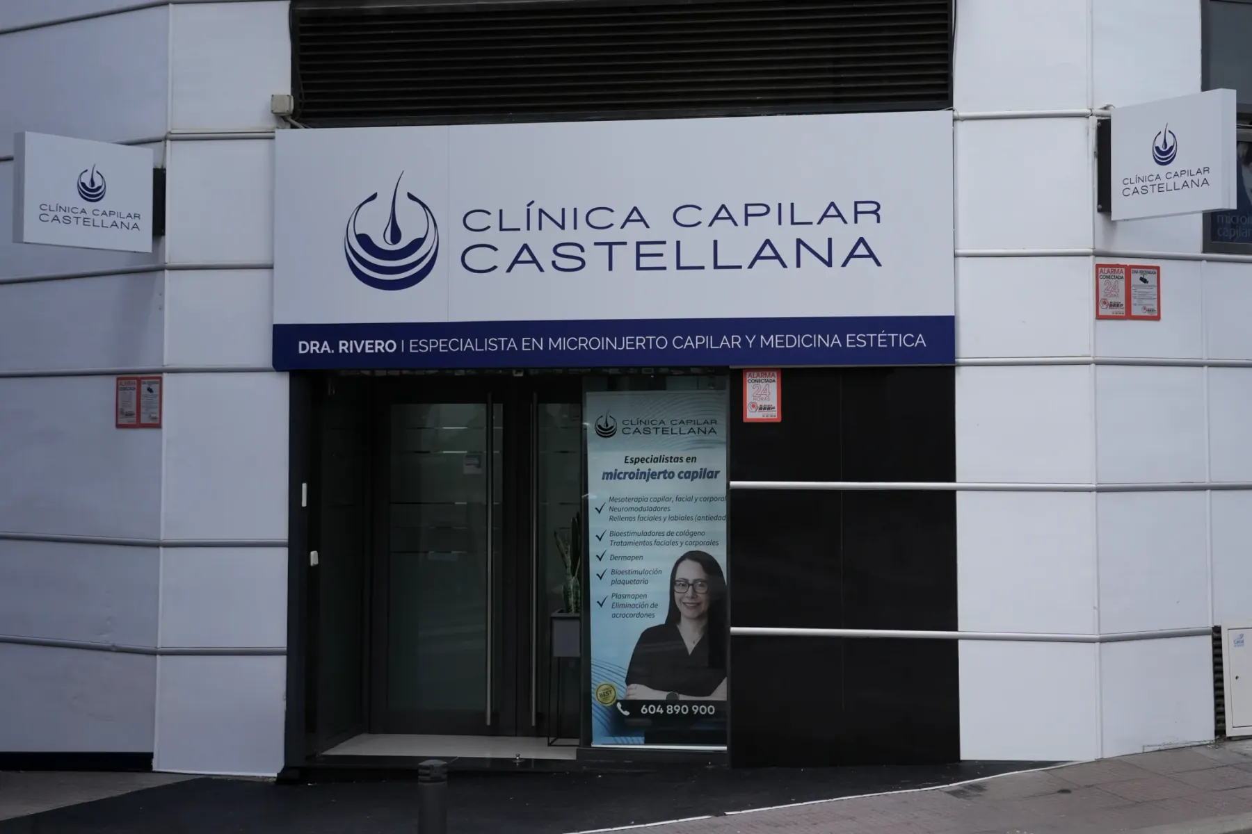 Fachada de Clínica Capilar Castellana en Madrid